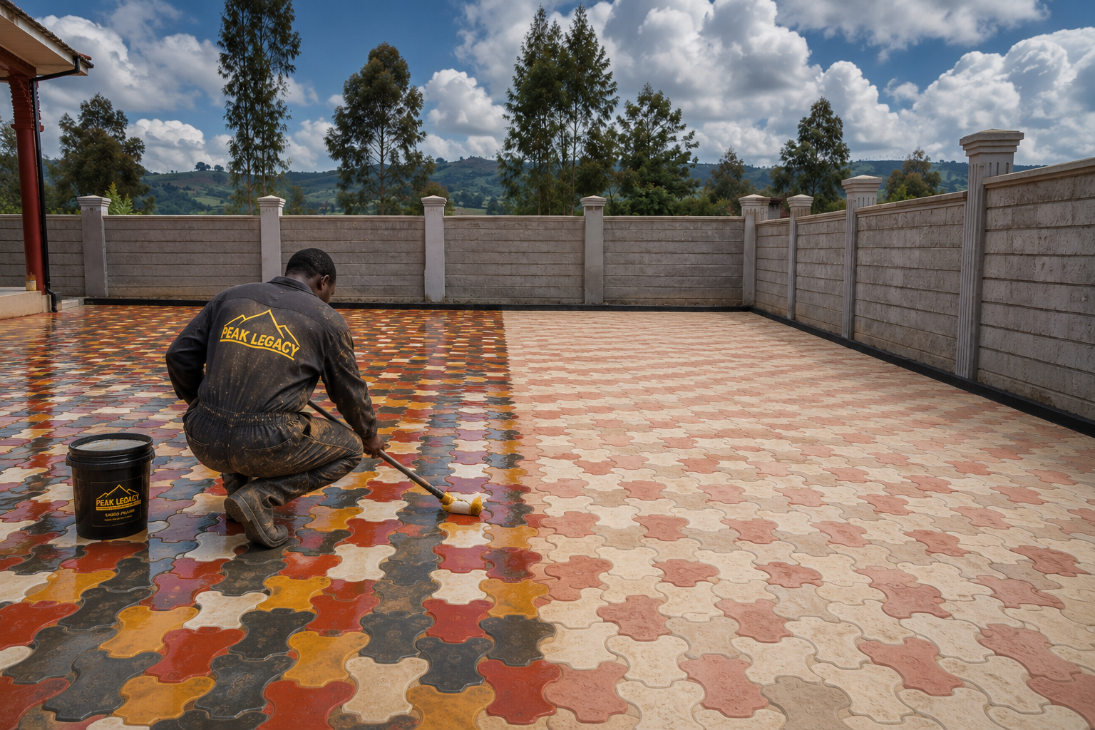 Peak Legacy worker polishing cabro