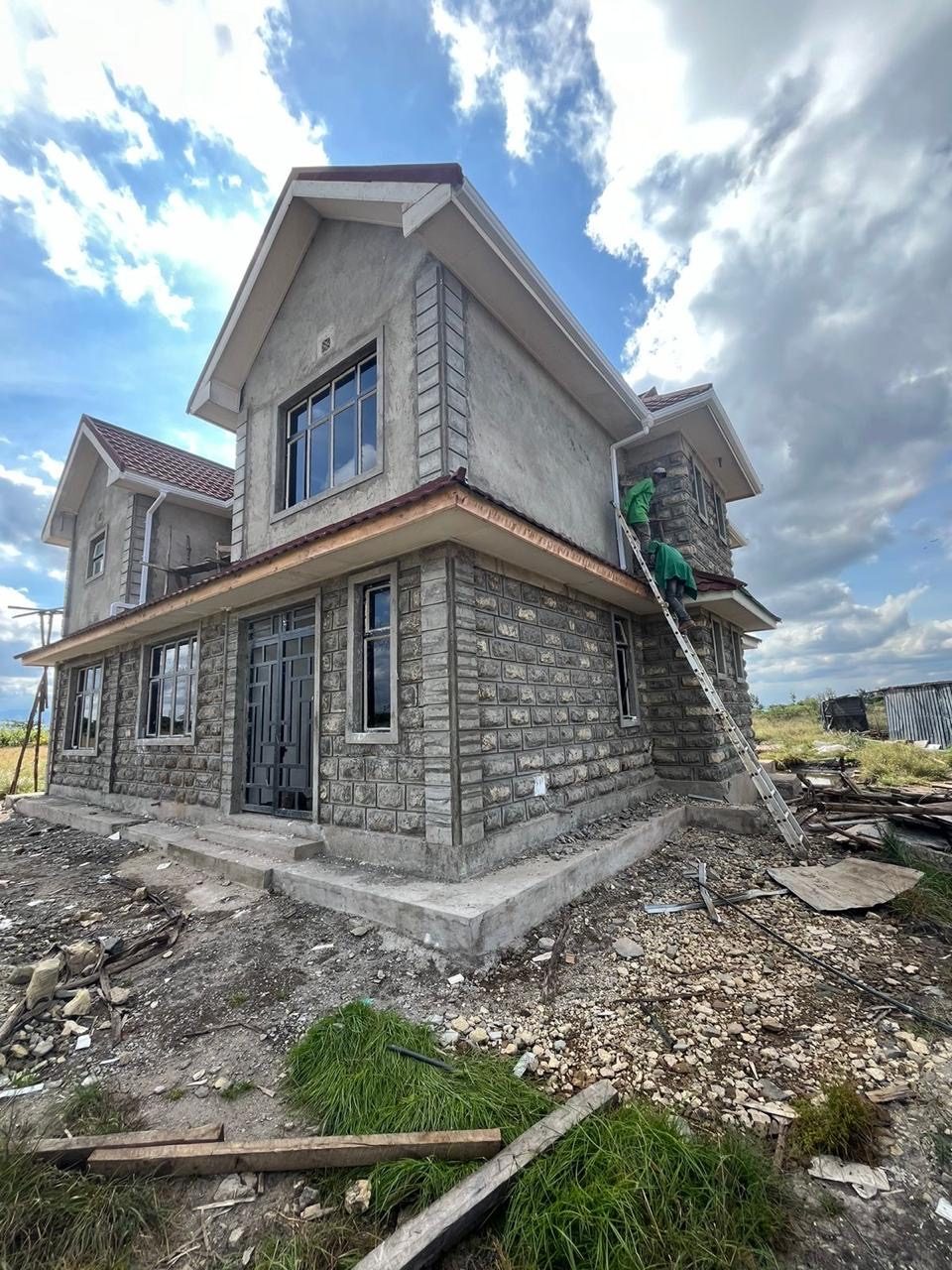 House with natural stone cladding